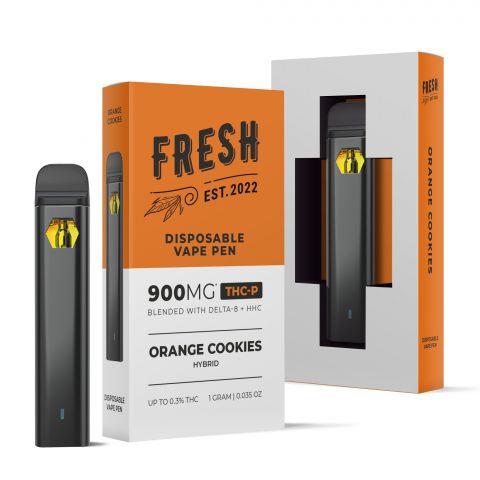 900mg THCP, D8, HHC Vape Pen - Orange Cookies - Hybrid - 1ml - Fresh - 1