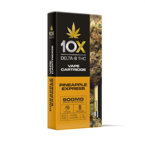 900mg D8 Vape Cart - Pineapple Express - Hybrid - 1ml - 10X - Thumbnail 2