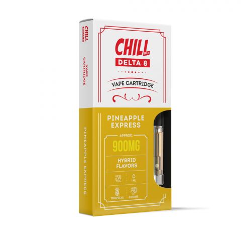 900mg D8 Vape Cart - Pineapple Express - Hybrid - 1ml - Chill Plus - Thumbnail 2