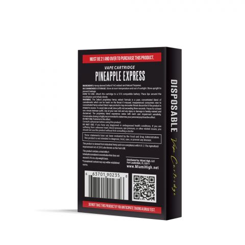 Pineapple Express Cartridge - Delta 8 THC - Miami High - 900MG - Thumbnail 4