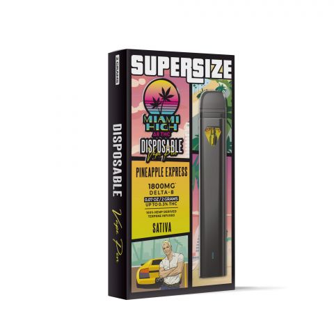 Pineapple Express Delta 8 THC Vape Pen - Disposable - Miami High - 1800MG - 2