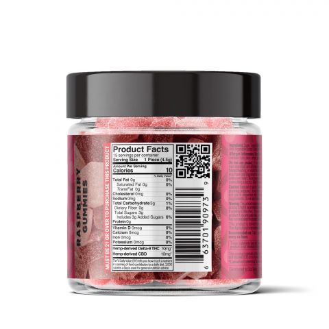 Raspberry Gummies - Delta 9 - Sour High - 300mg - Thumbnail 3