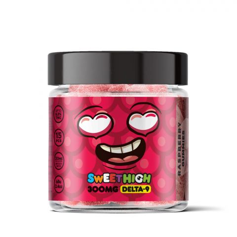 Raspberry Gummies - Delta 9 - Sour High - 300mg - Thumbnail 2