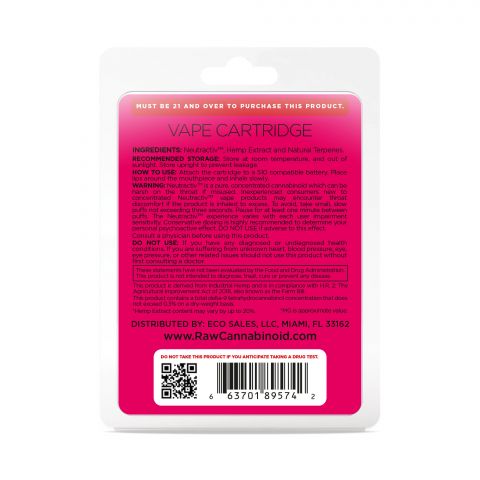 Raw Cannabinoid Neutractiv Active CBD Vape Cartridge - Skywalker OG - 800MG - Thumbnail 3