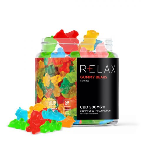 Relax Full Spectrum CBD Gummy Bears - 500MG - 1