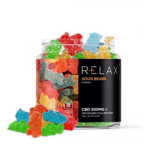 Relax Full Spectrum CBD Sour Bears - 500MG - 1