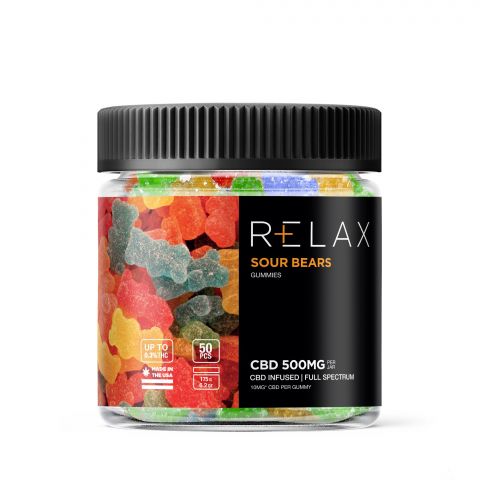 Relax Full Spectrum CBD Sour Bears - 500MG - Thumbnail 2