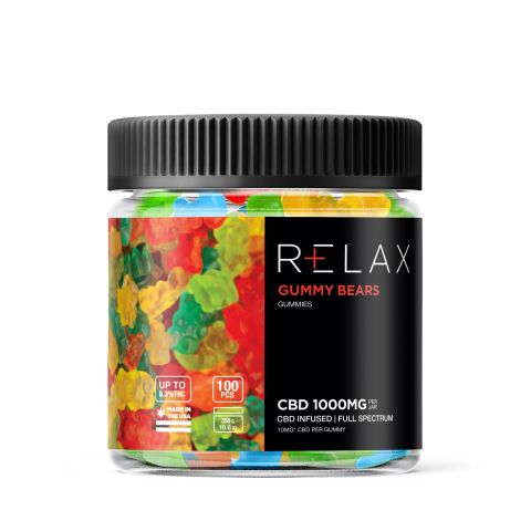 Gummy Bears - Full Spectrum CBD - Relax Gummies - 1000mg - Thumbnail 2