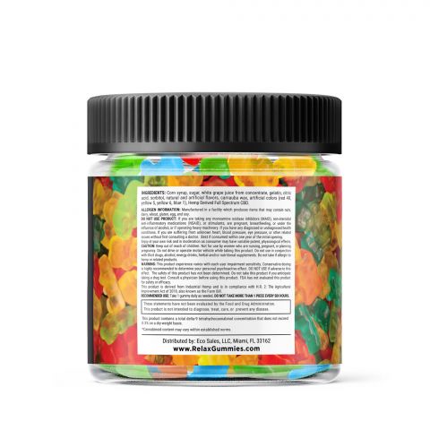 Gummy Bears - Full Spectrum CBD - Relax Gummies - 1000mg - Thumbnail 4