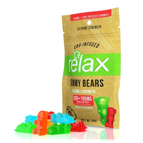 Relax Gummies - CBD Infused Gummy Bears - 100mg - Thumbnail 1