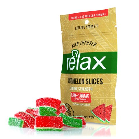 Relax Gummies - CBD Infused Watermelon Slices - 100mg - 1