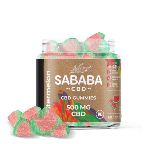 Sababa Full Spectrum CBD Gummies - Watermelon - 500MG - 1