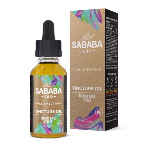 Sababa Full Spectrum CBD Tincture Oil - 1000MG - Thumbnail 1