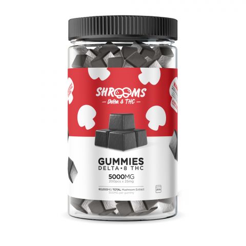 Shroom Gummies - D8, Mushroom Blend - Shrooms - 5000mg - Thumbnail 2