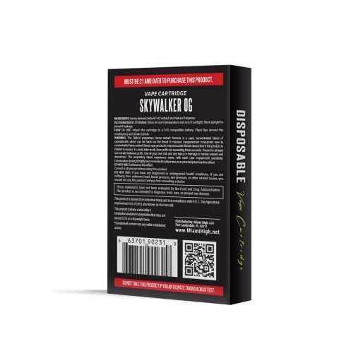 Skywalker OG Cartridge - Delta 8 THC - Miami High - 900MG - Thumbnail 4