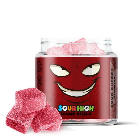 Sour Cherry Gummies - Delta 8 - Sour High - 500mg - 1
