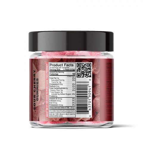 Sour Cherry Gummies - Delta 8 - Sour High - 500mg - Thumbnail 3