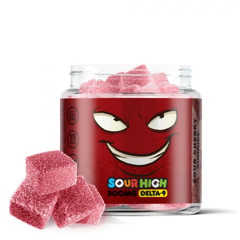 Sour Cherry Gummies - Delta 9 - Sour High - 300mg - 1