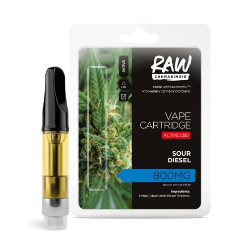 Sour Diesel Cartridge - Active CBD - Raw - 800mg - Thumbnail 1