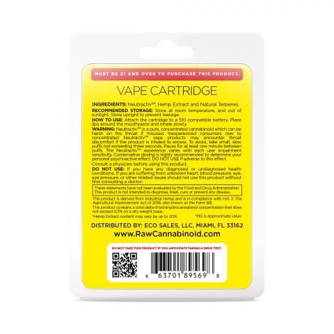 Sour Diesel Cartridge - Active CBD - Raw - 800mg - Thumbnail 3
