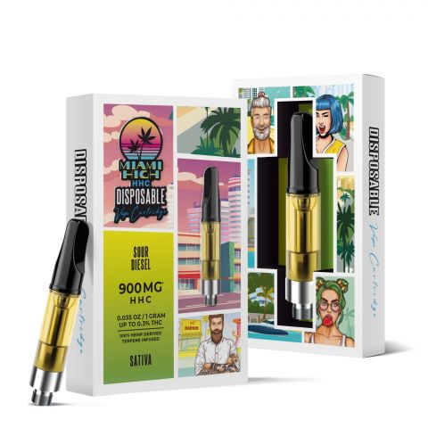 Sour Diesel Cartridge - HHC - Miami High - 900MG - Thumbnail 1