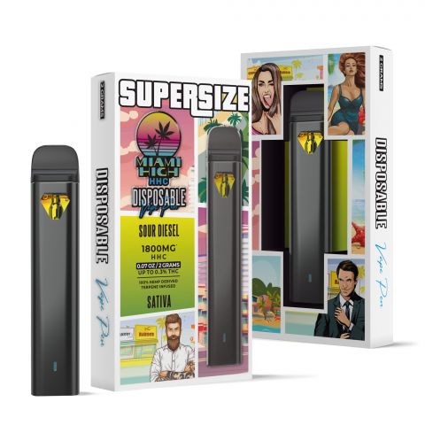 Sour Diesel HHC Vape Pen - Disposable - Miami High - 1800MG - Thumbnail 1