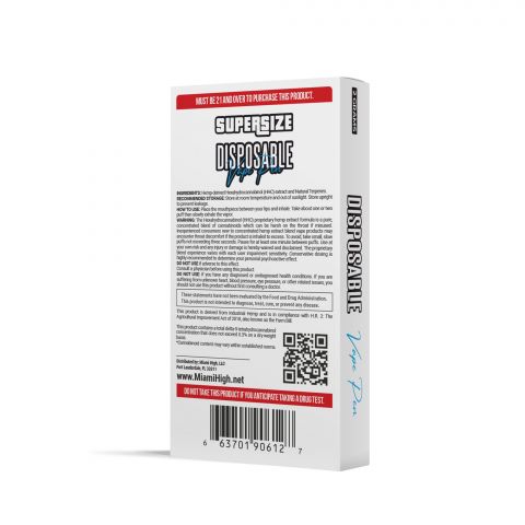 Sour Diesel HHC Vape Pen - Disposable - Miami High - 1800MG - Thumbnail 4