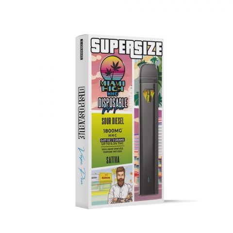 Sour Diesel HHC Vape Pen - Disposable - Miami High - 1800MG - Thumbnail 2
