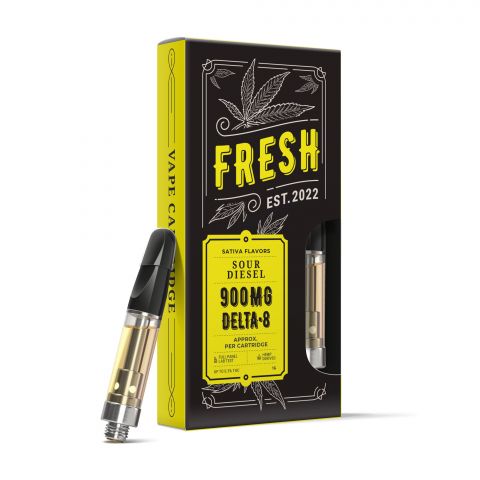 Sour Diesel Vape Cart - Delta 8 THC - Fresh - 900MG - Thumbnail 1
