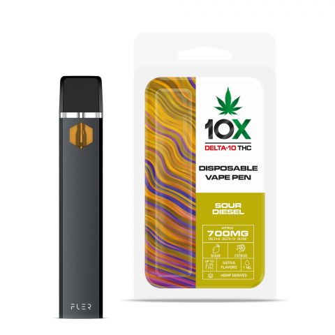 Sour Diesel Vape Delta 10 THC - Disposable - 10X - 700mg - Thumbnail 1
