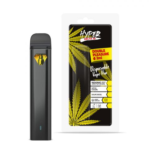 Sour Diesel Vape Delta 10 THC - Disposable - Hyper - 1600mg - Thumbnail 1