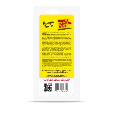 Sour Diesel Vape Delta 10 THC - Disposable - Hyper - 1600mg - Thumbnail 3