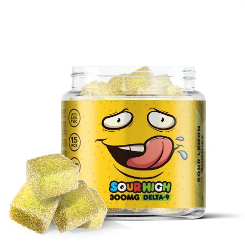 Sour Lemon Gummies - Delta 9 - Sour High - 300mg - 1