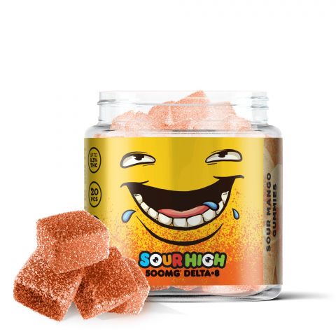 Sour Mango Gummies - Delta 8 - Sour High - 500mg - 1