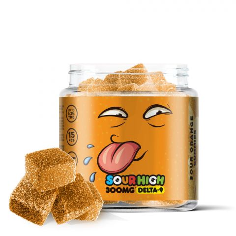 Sour Orange Gummies - Delta 9 - Sour High - 300mg - 1