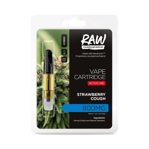 Strawberry Cough Cartridge - Active CBD - Raw - 800mg - Thumbnail 2
