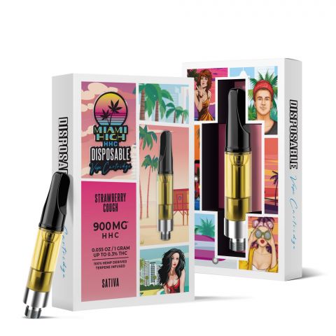 Strawberry Cough Cartridge - HHC - Miami High - 900MG - 1