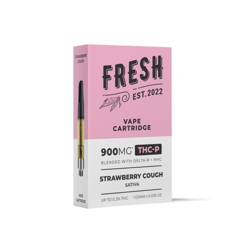 Strawberry Cough Cartridge - THCP - Fresh - 900mg - Thumbnail 3