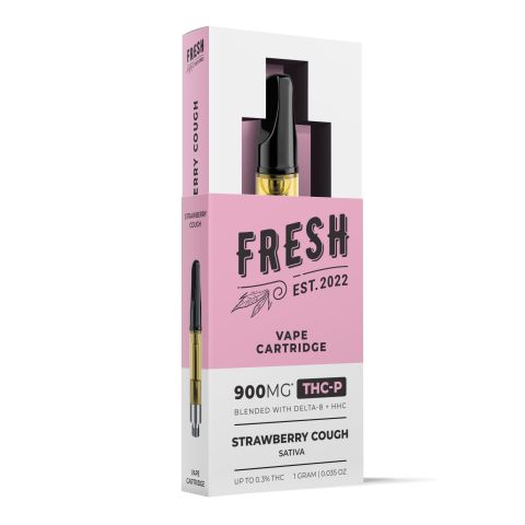 Strawberry Cough Cartridge - THCP - Fresh - 900mg - Thumbnail 2