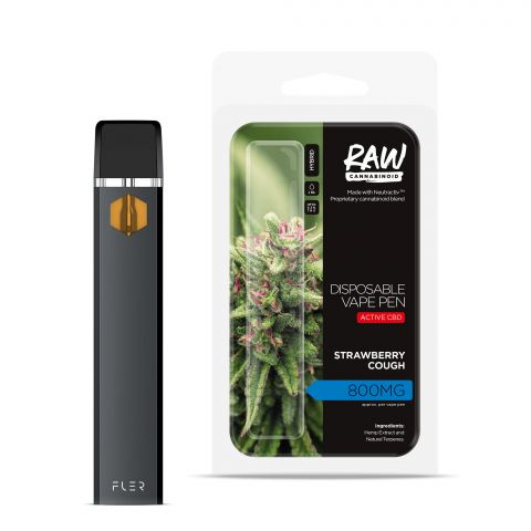 Strawberry Cough Vape Pen - Active CBD - Disposable - Raw - 800mg - 1