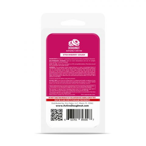 Strawberry Cough Vape Pen - CBD - Disposable - Doughnut - 920mg - Thumbnail 3