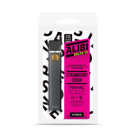 Strawberry Cough Vape Pen - Delta 10 THC - Disposable - Alibi - 700mg - 2