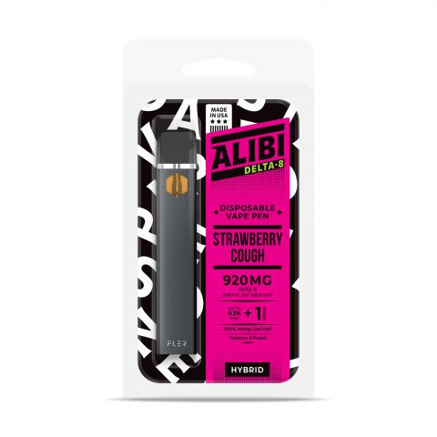 Strawberry Cough Vape Pen - Delta 8 THC - Disposable - Alibi - 920mg - Thumbnail 2