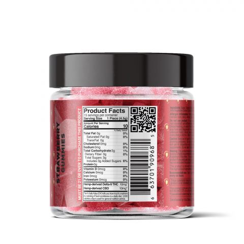Strawberry Gummies - Delta 9 - Sour High - 300mg - Thumbnail 3