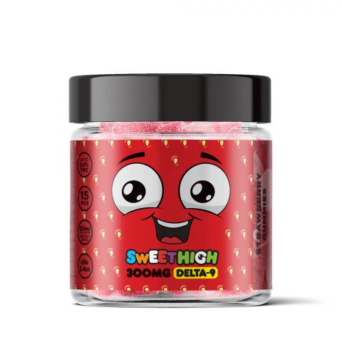 Strawberry Gummies - Delta 9 - Sour High - 300mg - Thumbnail 2