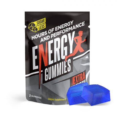 Sugarless Energy Gummies - Energy Boost Supplement - 2 Pack - 1