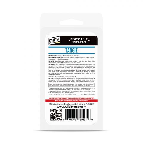 Tangie OG Vape - Delta 10 THC - Disposable - Alibi - 700mg - Thumbnail 3