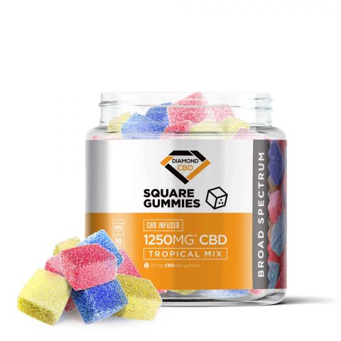 Tropical Mix Gummies - Broad Spectrum CBD - Diamond CBD - 1250mg - 1