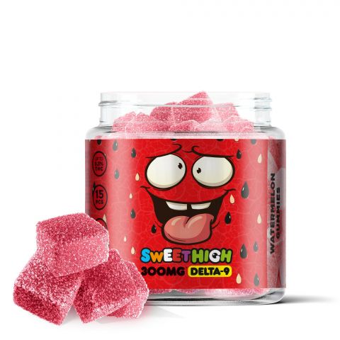 Watermelon Gummies - Delta 9 - Sour High - 300mg - 1