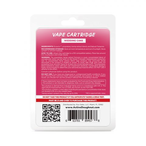 Wedding Cake Cart - Active CBD - Enzactiv - Doughnut Active CBD - 920mg - Thumbnail 3